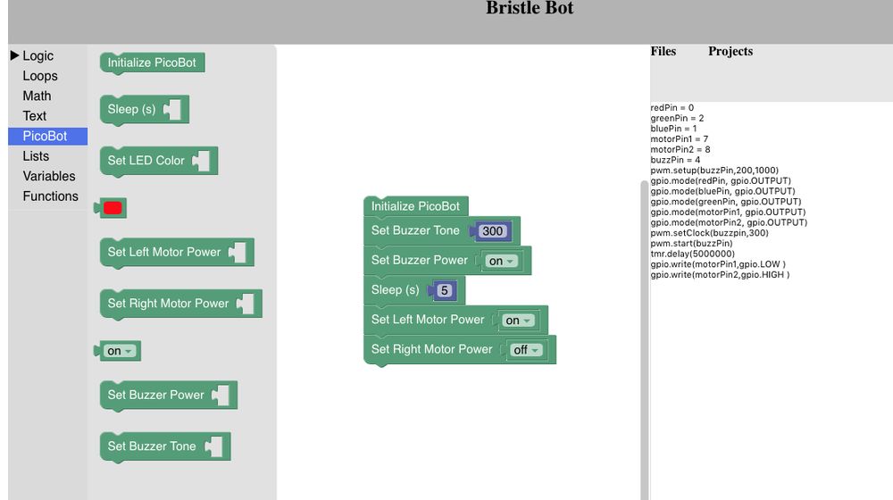 Drag-and-drop block programming interface